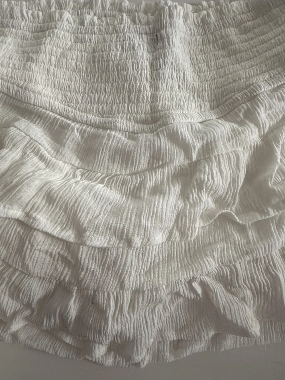 White Ruffled Mini Skort - Picture 4 of 4